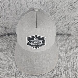 Quicksilver OSFM Gray Mesh Back‎ Cotton Trucker Snapback Hat
